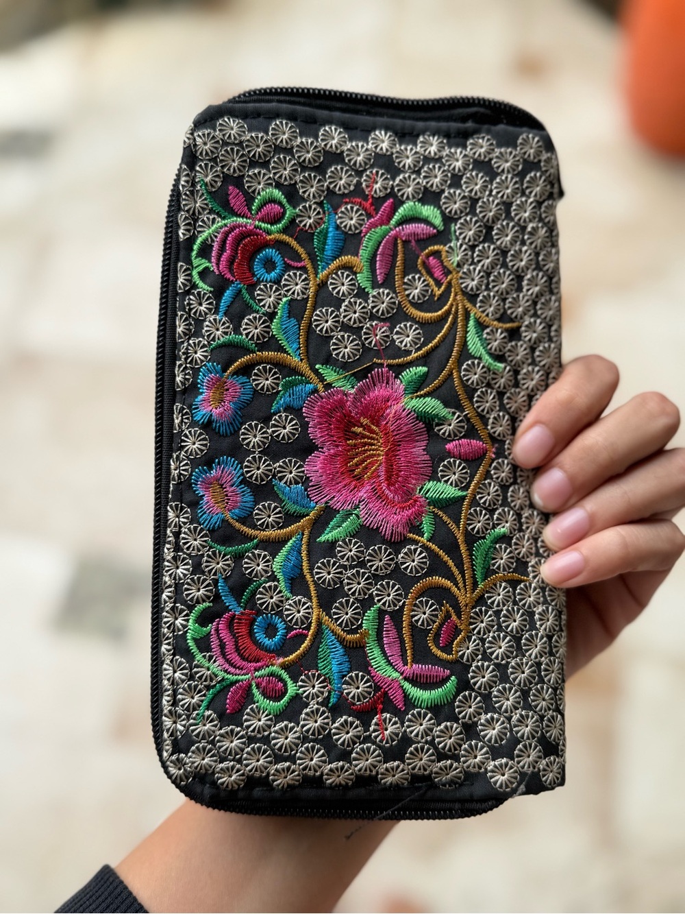 Embroidered Floral Wallet - Picture 2 of 2